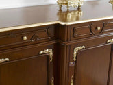 Wooden Twist Slang Style Teak Wood Sideboard Cabinet ( Golden Leaf ) - WoodenTwist